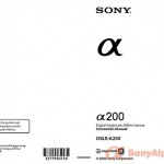 Download Sony Alpha DSLR-A200 User Manual