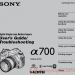 Sony Alpha DSLR-A700 Manual