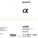 Sony Alpha DSLR-A850 Leaked User Guide Download